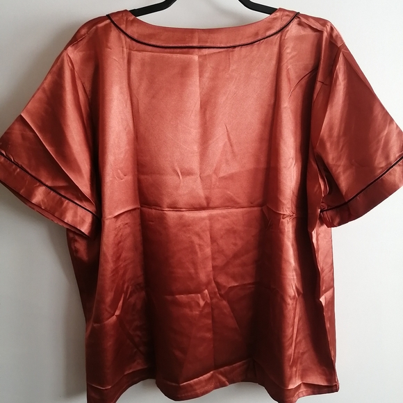 Women's 2 piece silky pajama set EkouAer lounge set - Picture 4 of 7